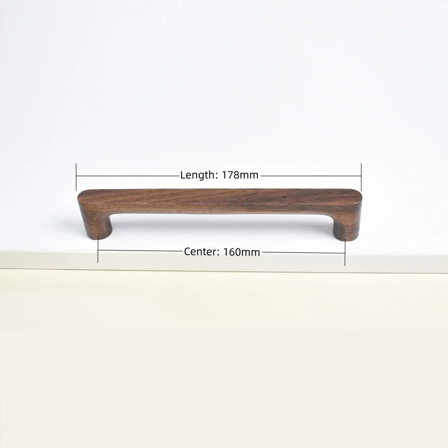 Nordic Wooden Cabinet Handles Solid Wood Furniture Kitchen Door Handle Wardrobe Cupboard Drawer Knobs Hardware Pull Handle
