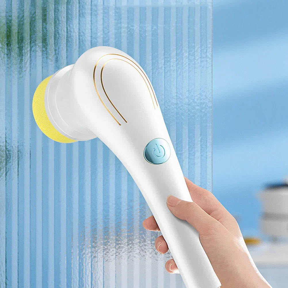 Household Cleaning Brush Multifunction USB 5 in 1 Bathroom Supplies Tools Dishwashing Brush Kitchen Gadgets Charging Mode Toilet