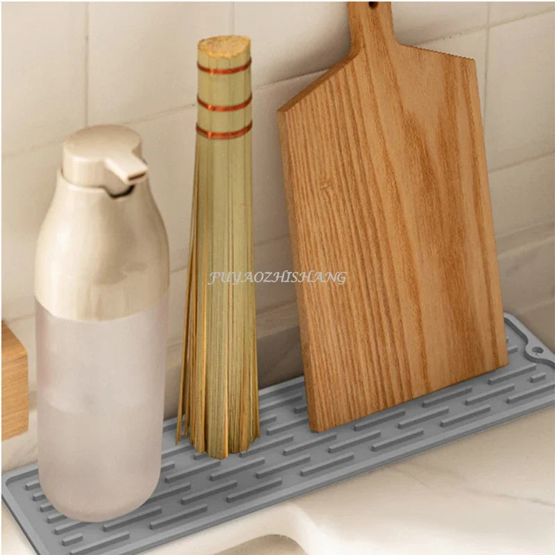 Kitchen Silicone Faucet Mat Drip Protection Pads Faucet Water Catcher Mat Sink Drain Pad Waterproof Non-slip Bathroom Gadget