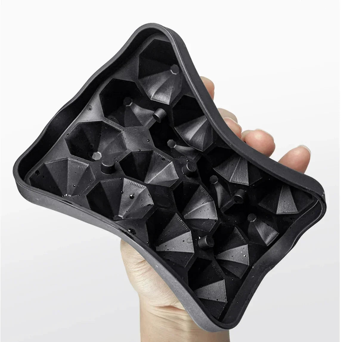 16 Grid Diamond Ice Tray Mold Box Food Grade Silicone Ice Cube Blocks Maker Mould Machine Whiskey Wine Bar Tools Kitchen Gadgets