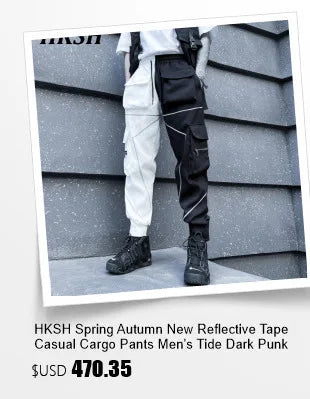 HKSH Autumn Winter New Men Tide Cotton Padded Jacket Scarf Collar Thick Long Sleeve Zipper Bread Chic Trendy RO Style Coat H2840