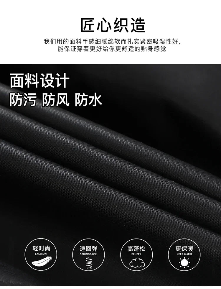 Thick Winter Jacket Warm Wool Windproof Hooded jacket Male Parkas Plus Size Fashion Man Jacket and Coat Men