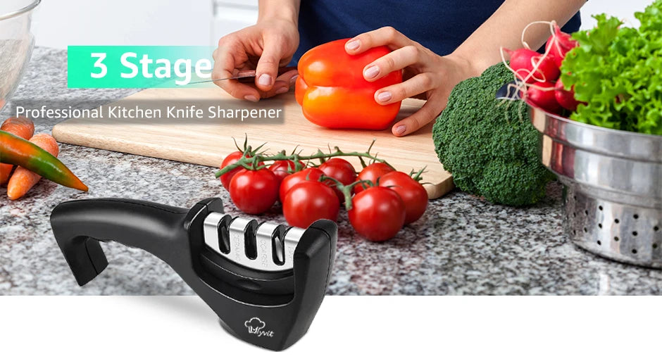 Knife Sharpener Professional Sharpening Stone Whetstone Grindstone 2/3/4 Stages Kitchen Knives Scissor Grinder Stone Householder