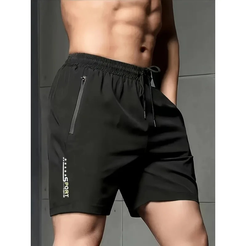 Summer men's sports shorts cool sportswear running shorts casual bottoms gym fitness training jogging shorts men