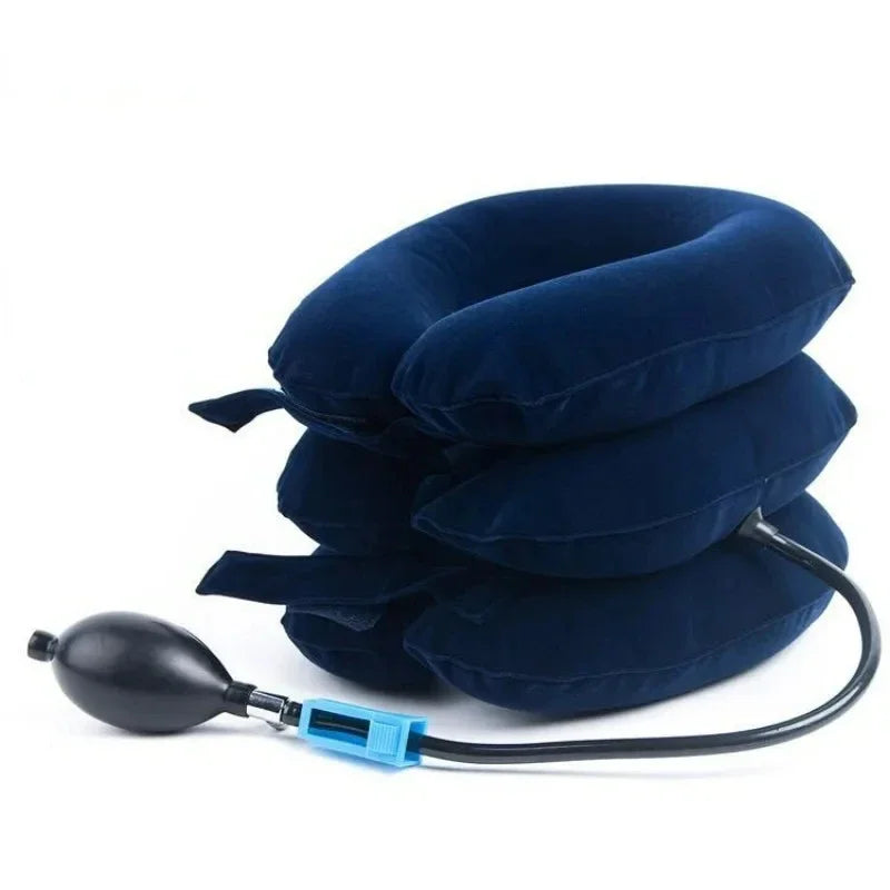 Neck Stretcher Neck Massager Cervical Support Pillow Air Pump Inflatable Collar Stretcher Brace Pain Relief Neck  Collar Pillow