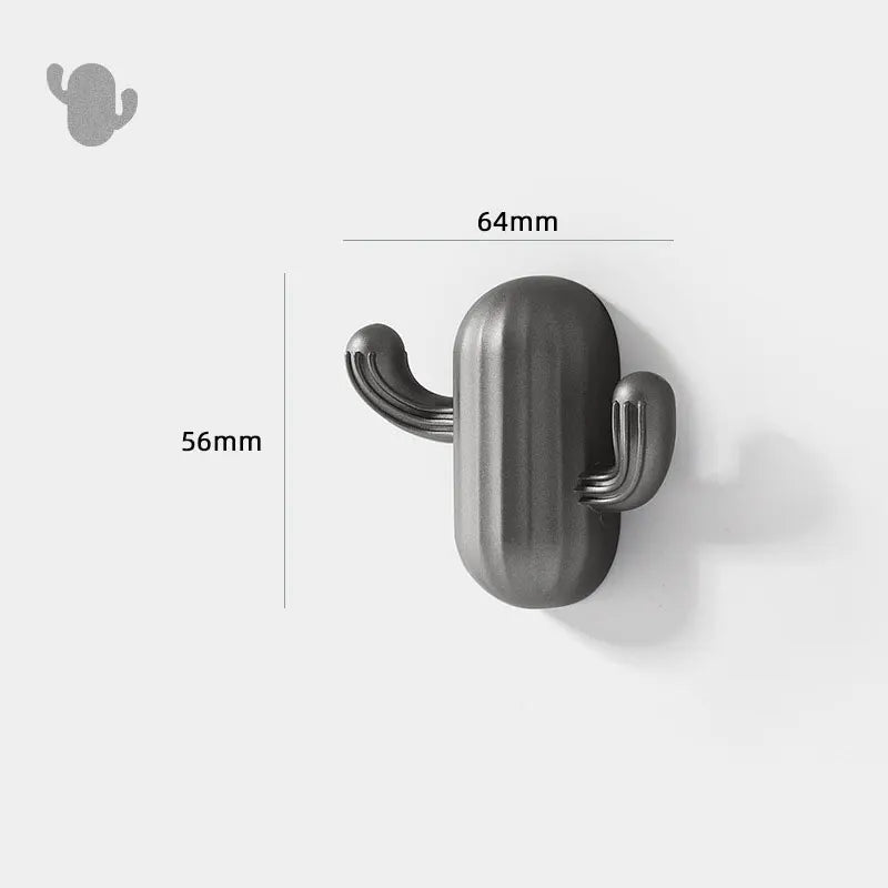 Kitchen Cabinet Storage Cactus Wall Hook Adhesive Practical Pot Plant Wall Hanger Home Decor Organizer Key Rack Bathroom Hook