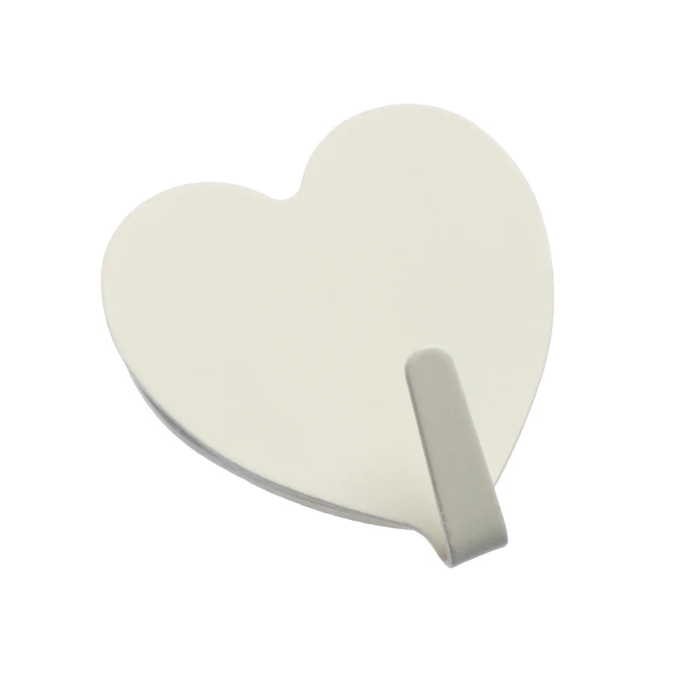 1pc Metal Heart-shaped  Cartoon Chef Shape Strong Adhesive Paste Wall Bearing Kitchen Hook No Trace Waterproof Bathroom Supplies