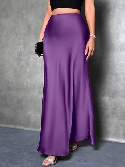 New Style European And American Fashion Colorful Velvet A- Line Skirt Long Dress For Women Autumn Winter 2023 Simple Design