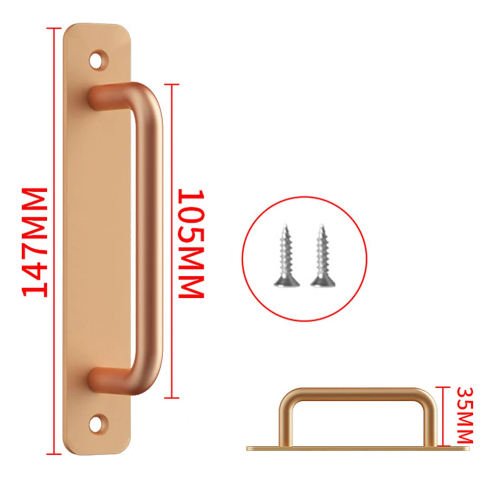 Door Handle Cabinet Pulls Aluminum Push-pull Balcony Gate Window Pulls Knob Kitchen Furniture Hardware Handle