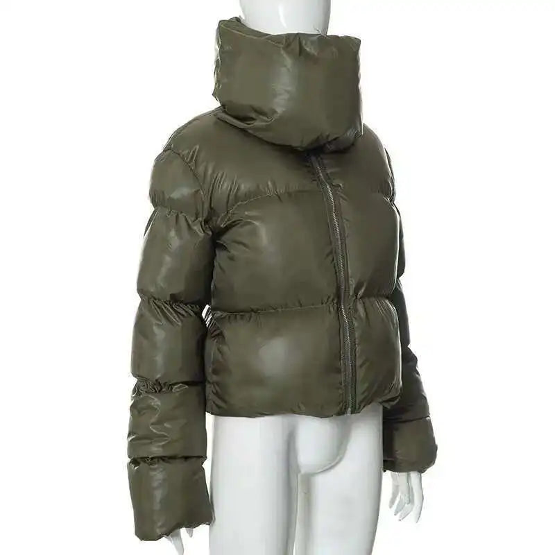 HKSH Autumn Winter New Men Tide Cotton Padded Jacket Scarf Collar Thick Long Sleeve Zipper Bread Chic Trendy RO Style Coat H2840