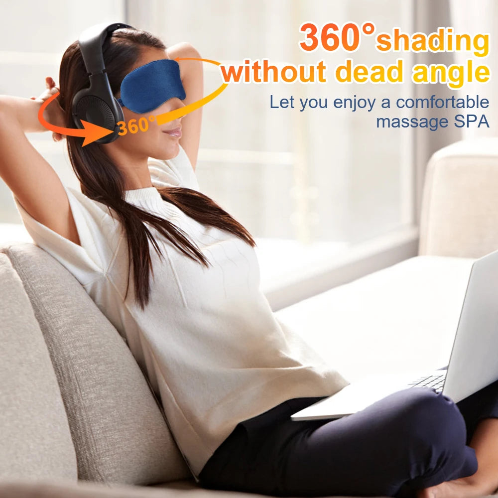 Electric Heating Eye Mask Infrared Hot Compress Eye Massager Relieve Fatigue Reduce Dark Circles Sleep Shade Eye Massage Glasses