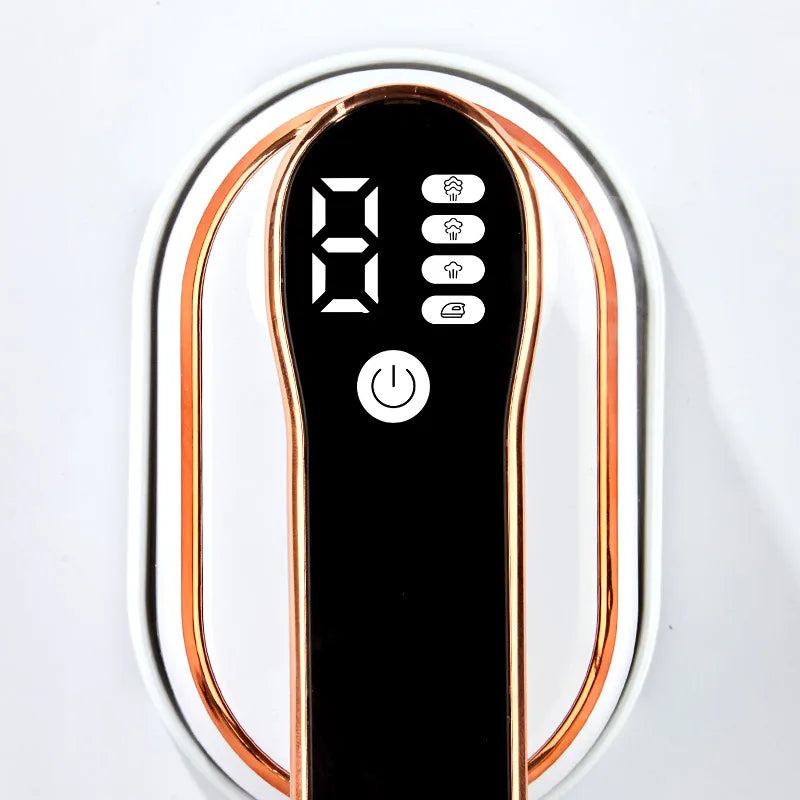 Handheld ironing machine (with steam brush), intelligent LCD electric rotary iron, portable mini iron for home and travel 6198-D