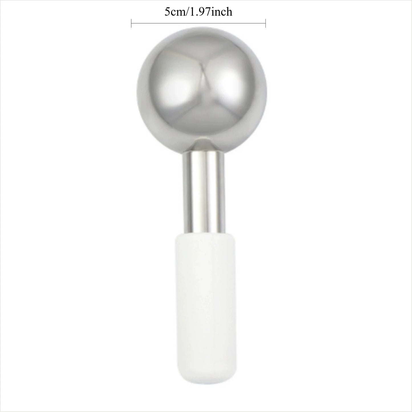 1PC Facial Ice Hockey Cold and Hot Stainless Steel Facial Roller Beauty Spa Cooling Ball, Low-temperature Freezing Rod