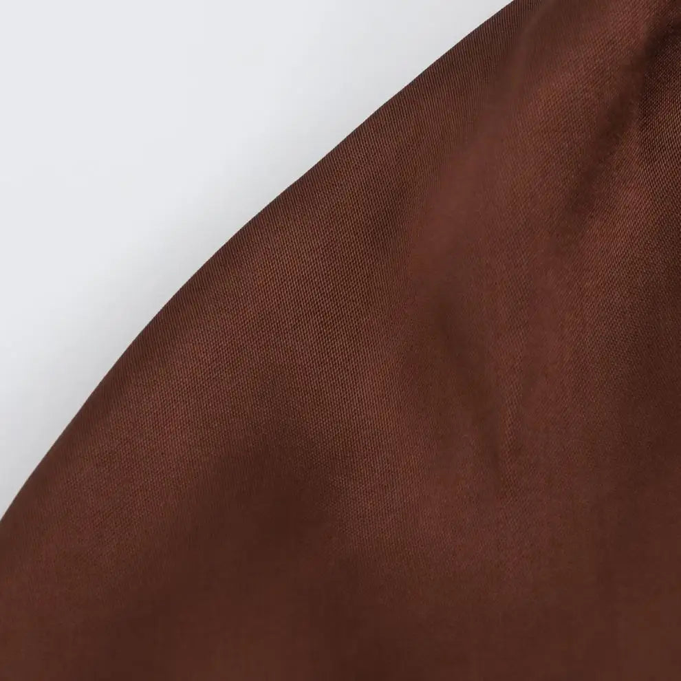 Halter Satin Long Dress Women Tied Backless Brown Midi Dress Summer Off Shoulder Party Dresses Pleated Evening Dress