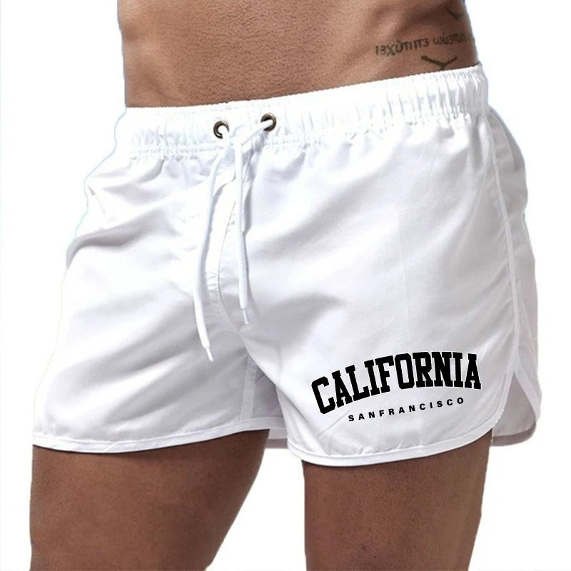 California Fashion Men's Board Shorts High Quality Beach Casual Fashion Short Pants Male Summer Running Cycling Fitness Shorts