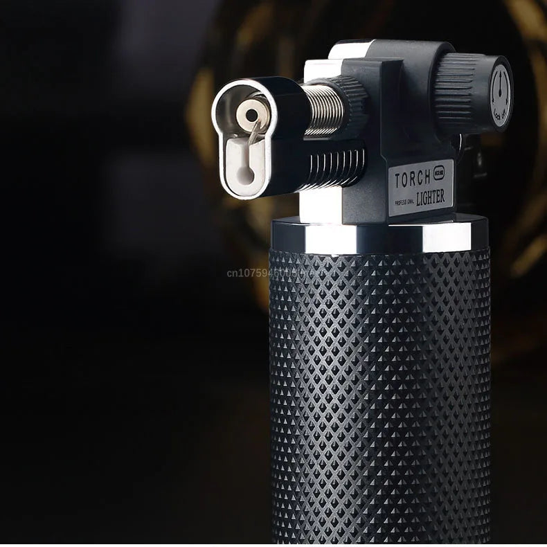 Gas Lighter Windproof BBQ Kitchen Cooking High Capacity Torch Turbine Lighter Spray Gun Jewelry Metal Welding Men's Gifts