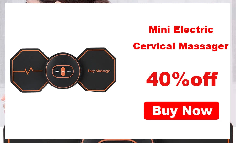 Small Electric Neck Massager Cervical Massage Stimulator Arthritis Muscle Shoulder Legs Massager 6 Modes Full Body Massager