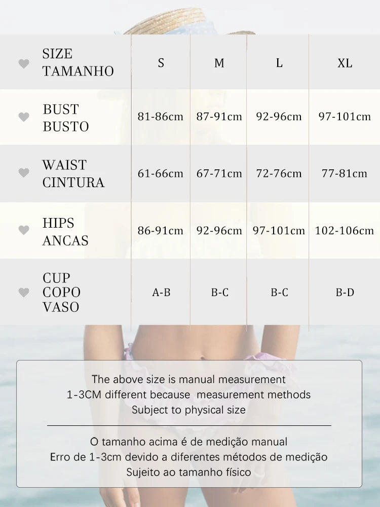 Patchwork Bikini Set for Women, Bandeau Swimsuit, Push Up Swimwear, Sexy Bikinis, High Cut Thong, Brazilian Beachwear, New