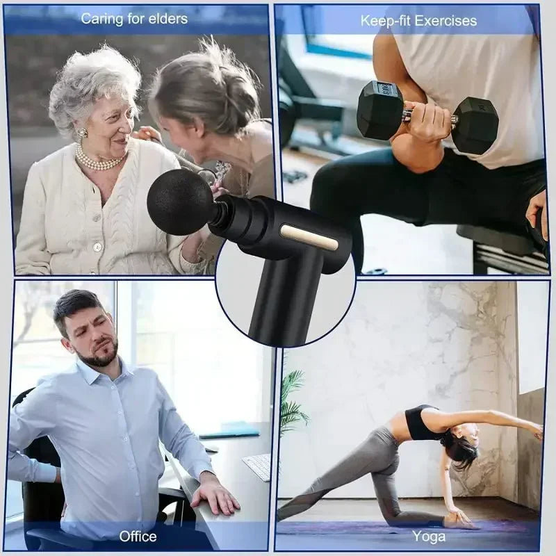Massage Gun Fascia Deep Muscle Relax Body Neck Massager 99 Level Electric Fitness Equipment Noise Reduction Male Female