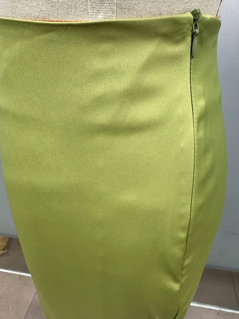 New Style European And American Fashion Colorful Velvet A- Line Skirt Long Dress For Women Autumn Winter 2023 Simple Design