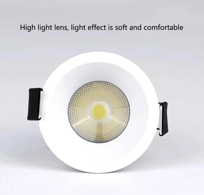 Anti-Corrosion Dimmable LED Downlight 3W 5W Anti-Glare Led Ceiling Lamp LED Spot Lighting Bedroom Kitchen COB Recessed Downlight