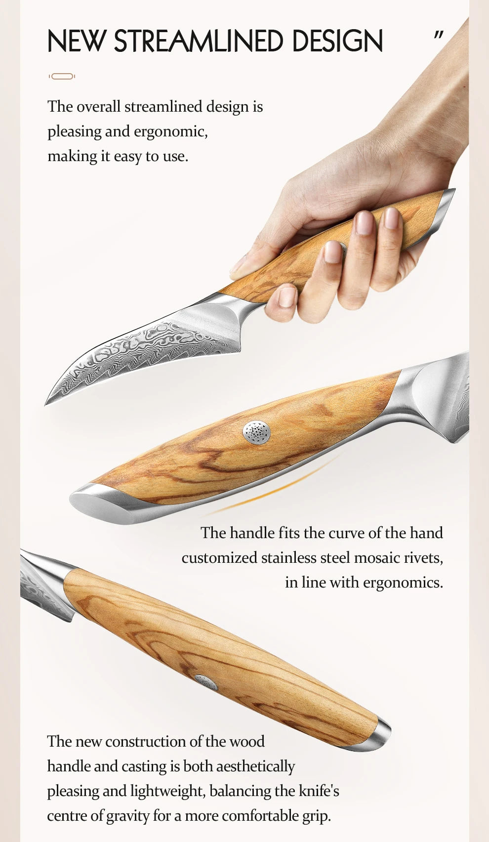 HEZHEN Flagship Series 4 Inch Paring Knife Japanese Style Kitchen Peeling Knife 73 Layer Damascus Powdered Steel Cutlery