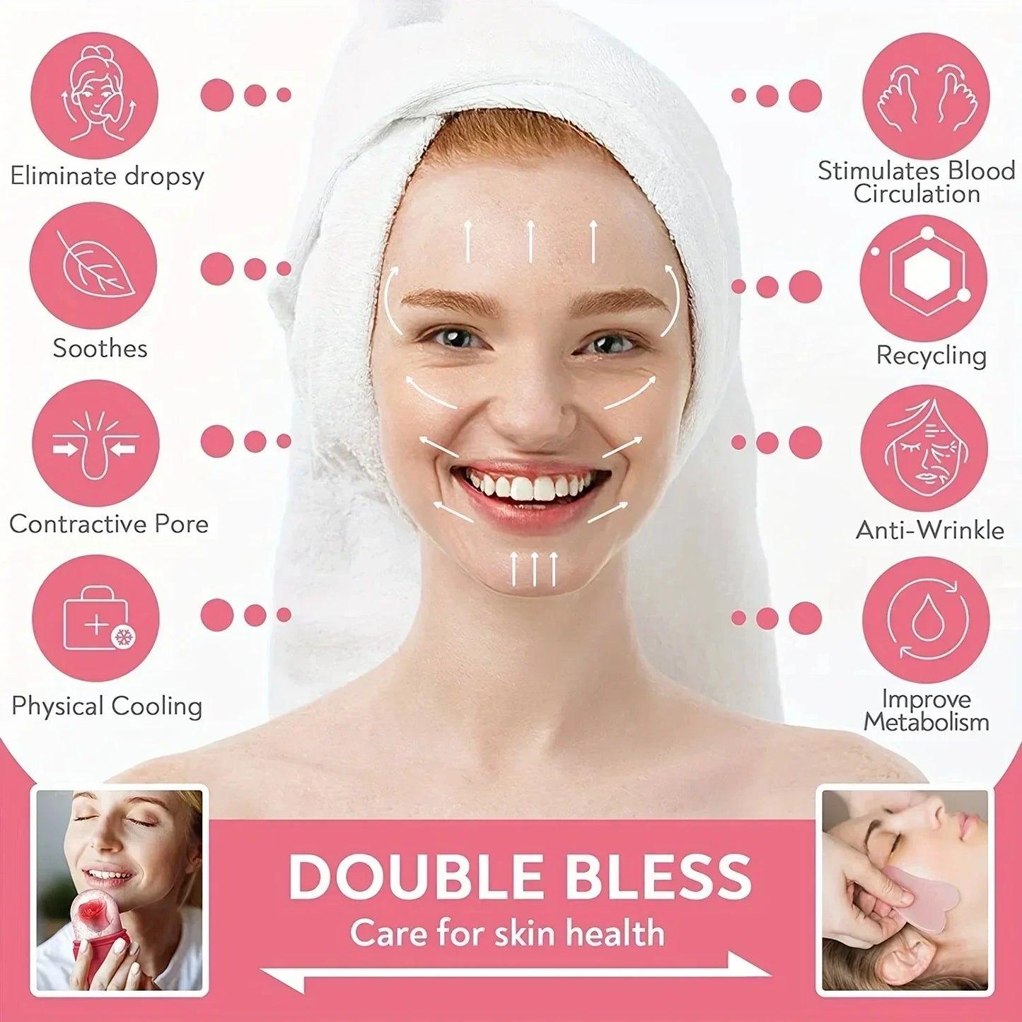 Silicone Ice Face Roller Facial Cube Roller Trays Beauty Lifting Massage Ball Contouring Treatment Reduce Acne Skin Care Tool