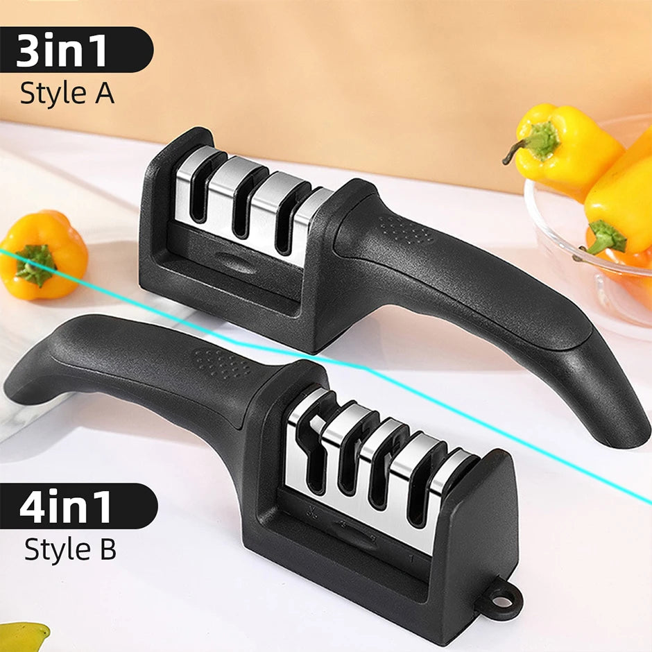 Knife Sharpener Professional Sharpening Stone Whetstone Grindstone 2/3/4 Stages Kitchen Knives Scissor Grinder Stone Householder