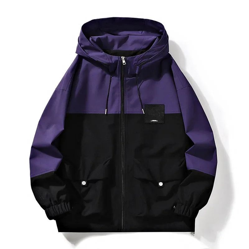 Autumn Men's Trendy Hooded Jacket Casual Versatile Fashion Top Cloth For Spring Autumn Seasons