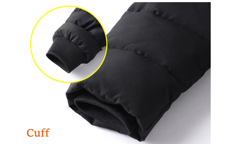 Winter Men's Warm Parkas Fashion Men Cotton Thicken Windbreaker Hooded Jackets Male Waterproof Padded Coats Clothing
