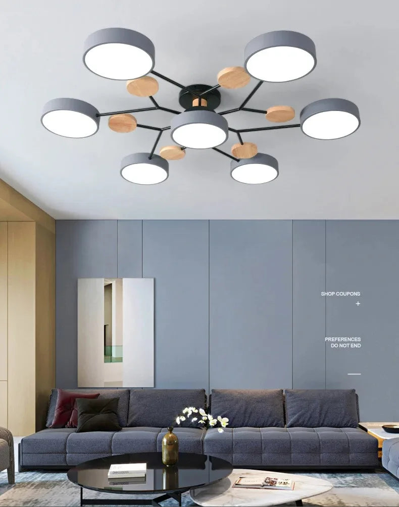 IRALAN Modern Ceiling lamp chandelier lights Macaron color LED Hanging lamps for ceiling lamps for room kitchen living room