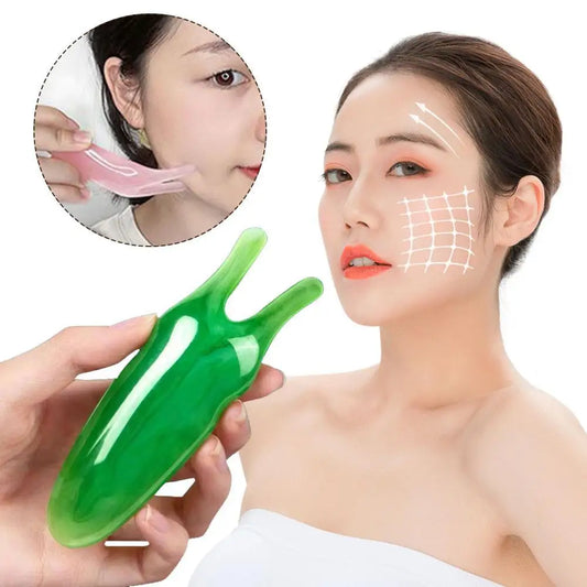 Natural Resin Gua Sha Gouache Scraper Massager for Face Eye Facial Nose Lifting Skin Care Beauty SPA Care Tools