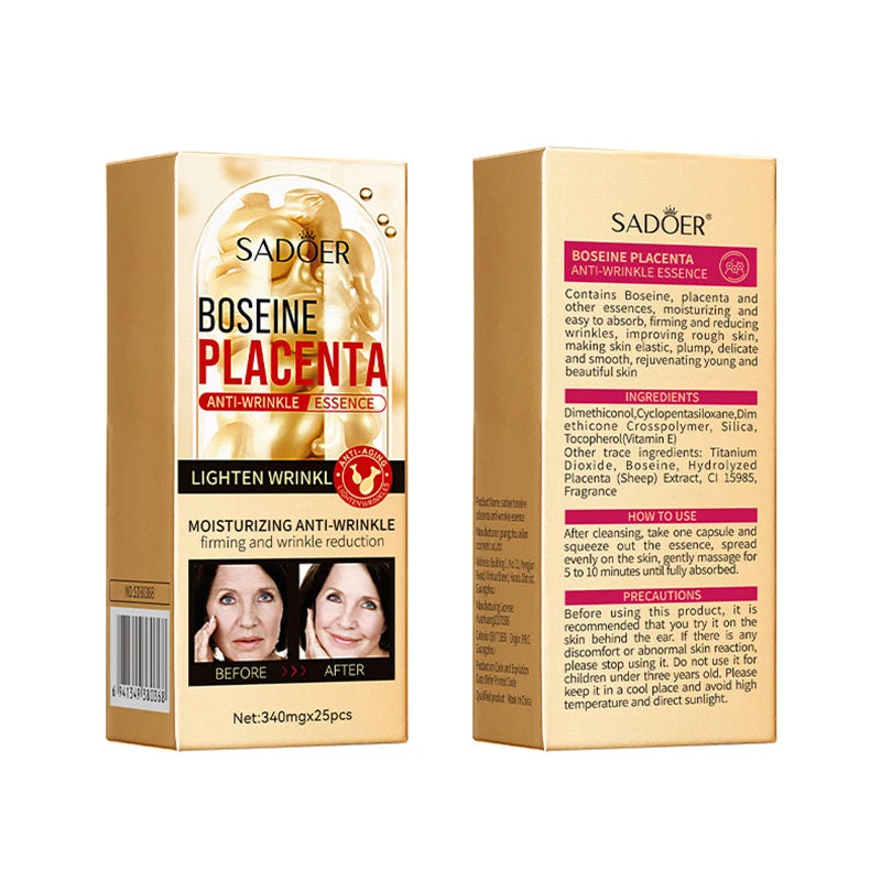 25pcs SADOER Boseine Face Serum Capsule Facial Moisturizing Brightening Firming Facial Essence Beauty Face Skin Care Products