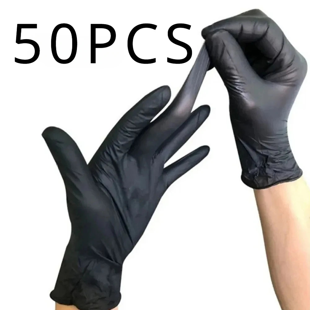 20/50/100PCS Disposable Black Nitrile Gloves,Household Cleaning Nitrile Gloves Latex Free, for Kitchen and Bathroom Cleaning