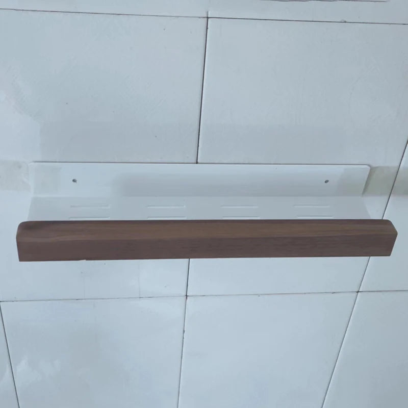 Bathroom Rack Wall-mounted Shower Room Toilet  Nordic style Shelf Cosmetic Storage kitchen Multi-purpose Shelf Solid Wood