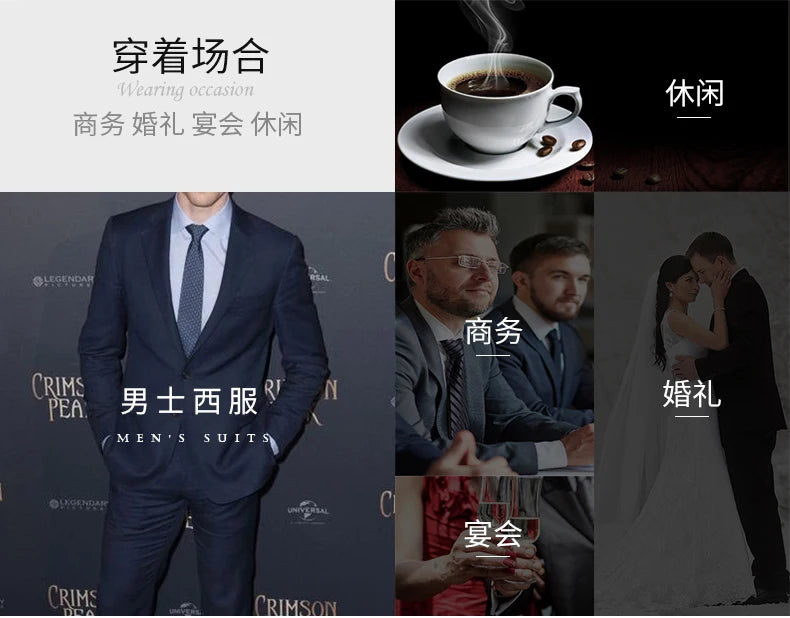 Blazer and Vest and Pants Boutique Fashion Solid Color Men's Casual Formal Office Business Suit Groom Wedding Dress Party Suit