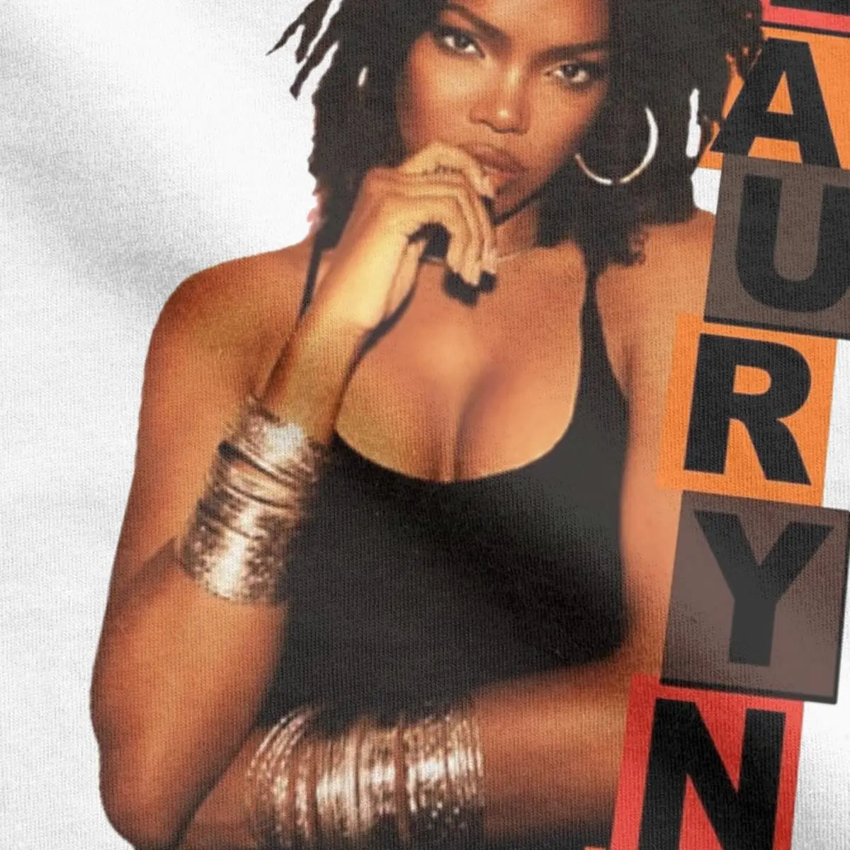Men's T-Shirts Lauryn Hill Fugees The Famous Vintage Cotton Tee Shirt Short Sleeve Music Hip Hop Harajuku T Shirt Round Neck