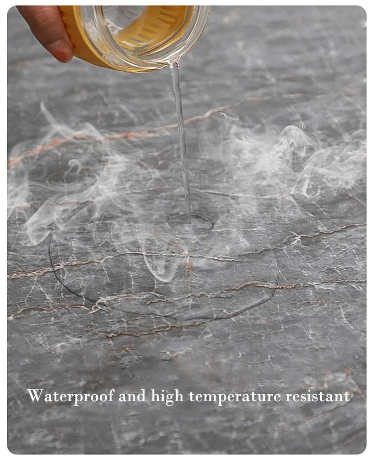 40cm Marble Kitchen Oil-Proof Film Stove Waterproof Moisture-Proof Self-Adhesive Wallpaper Countertop  Renovation Tile Stickers
