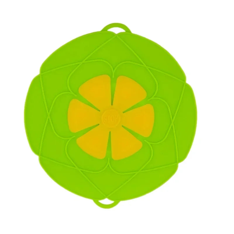 Silicone Lid Spill Stopper Cover For Pot Pan Kitchen Accessories Cooking Tools Flower Cookware Home Kitchen 26cm