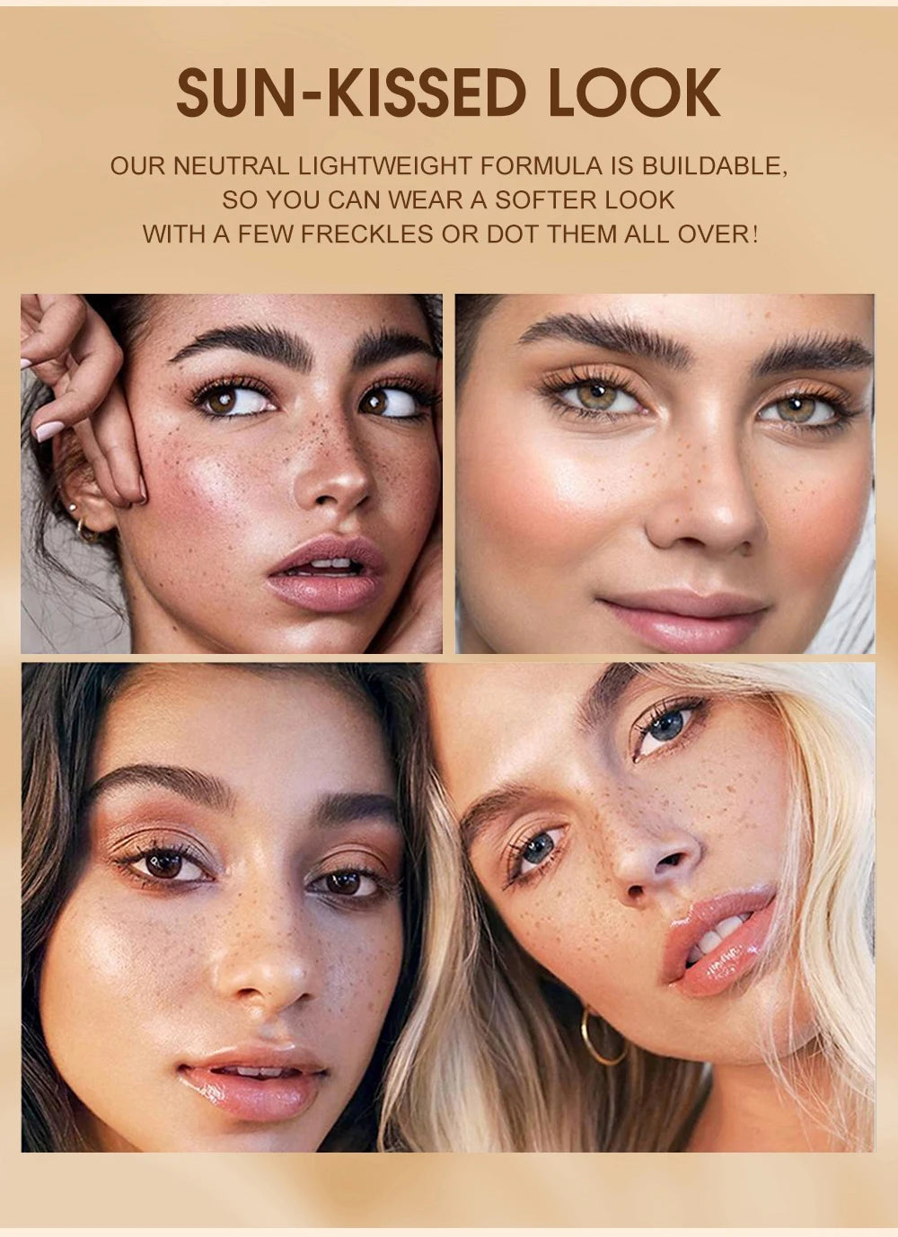 HANDAIYAN Natural Fake Freckle Pen Quick-Drying Waterproof Spot Pencil Makeup Tool for Facial Lifelike Fake Freckles Cosmetics