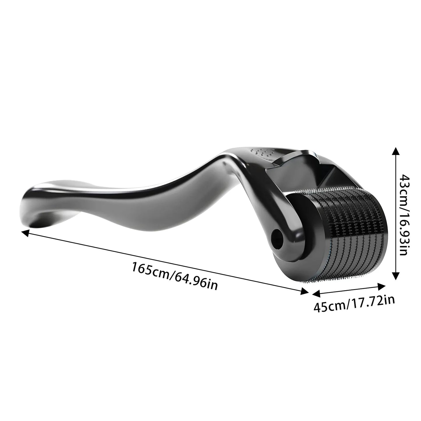 Micro Black Handle And Black Wheel Derma Roller For Facial Body Hair Growth 540 Needles Face Roll Tool Skin Beard 0.2 0.25 0.3mm
