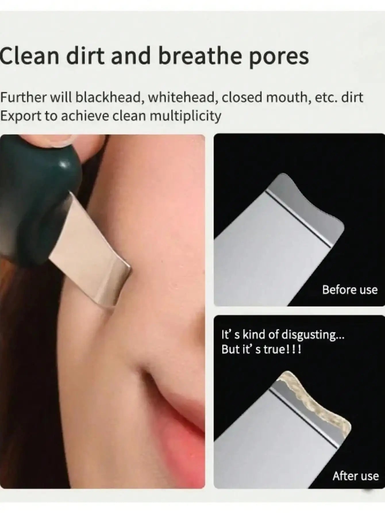 Facial Skin Scrubber Face Spatula Exfoliator Deep Cleansing Tool Blackhead Remover Pore Cleaner Body Skin Spatula Skin Care Tool