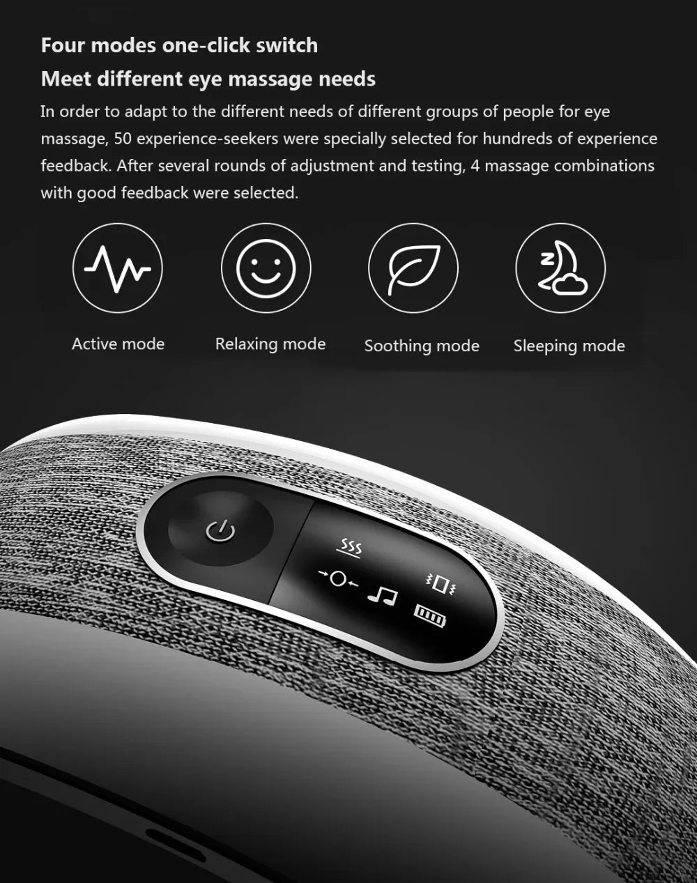Xiaomi Mijia New Smart Eye Massager  Music 40 Degree  Hot Compress 4 Modes Press Foldable Eye Relax Massager Eye Mask