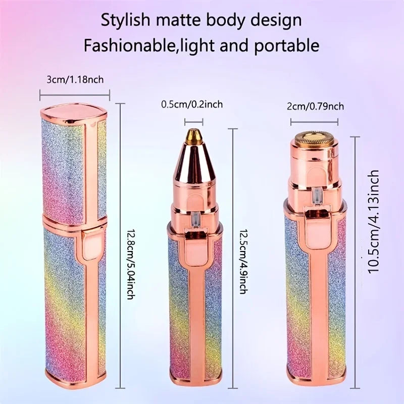 Starry Sky 2-in-1 USB Charging Shaver Portable Shaver Painless Automatic Eyebrow Shaving Facial Hair Removal for Women Beauty