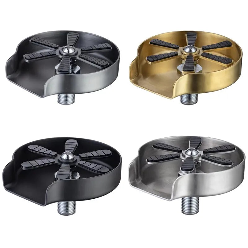 New Stainless Steel Cup Washer Glass Cleaner Bottle Washer Cup Cleaner for Kitchen Sink Restaurant Home Cafes