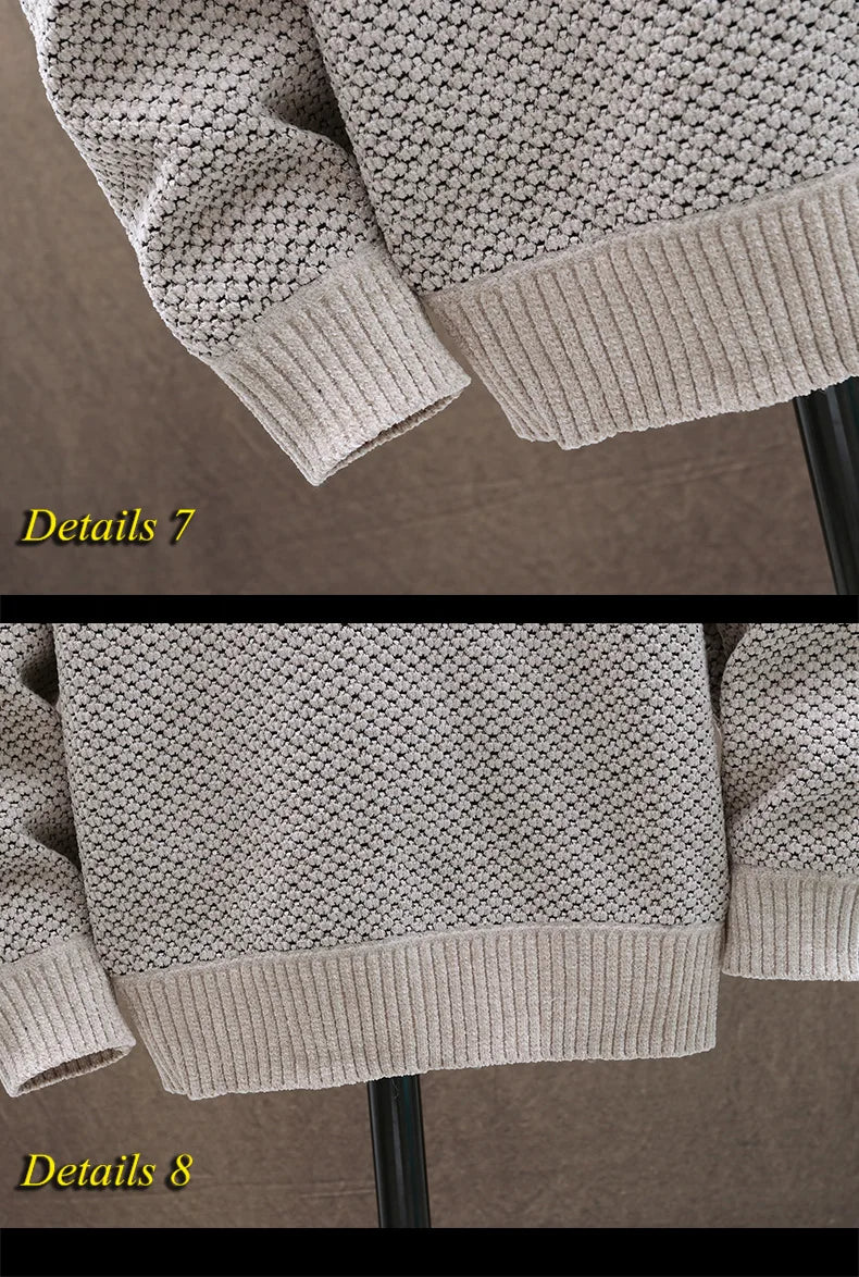 Men Cardigan Winter Hooded Solid Sweater Autumn Winter Fleece Warm Casual Sweatercoat Male Zipper Knitted Cardigans Men Clothing