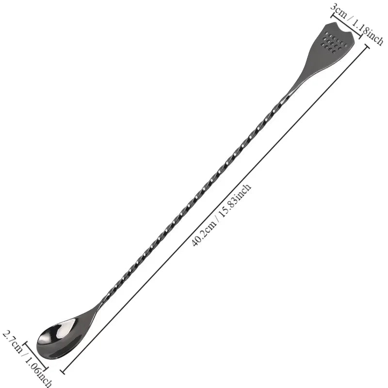 30/40/50cm Long Spiral Handle Cocktail Spoon Bartender Drink Shaker Muddler Stirrer Whisky Mixing Rod Kitchen Bar Utensils