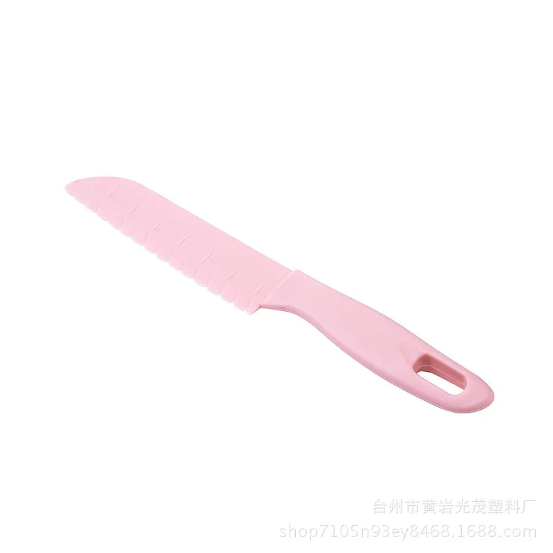 Sawtooth Cutter Plastic Fruit Knife Safe Kitchen Knife Kids Chef For Bread Lettuce Toddler Cooking Knives Children Paring Knives