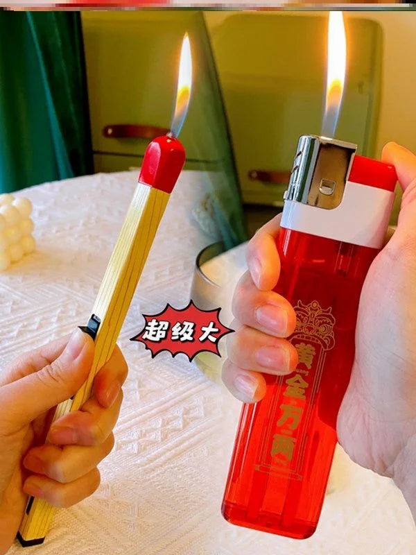 Super Long Luminous Matchstick Lighter Butane Torch Inflatable Lighter Household Aromatherapy Kitchen Gadgets Daily Necessities