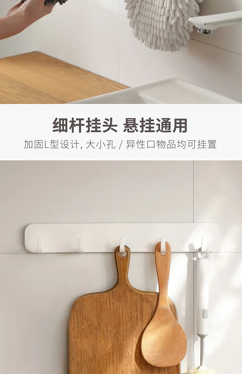 No punching hook door back row hook strong viscose kitchen bathroom bathroom waterproof wall hanging clothes hook